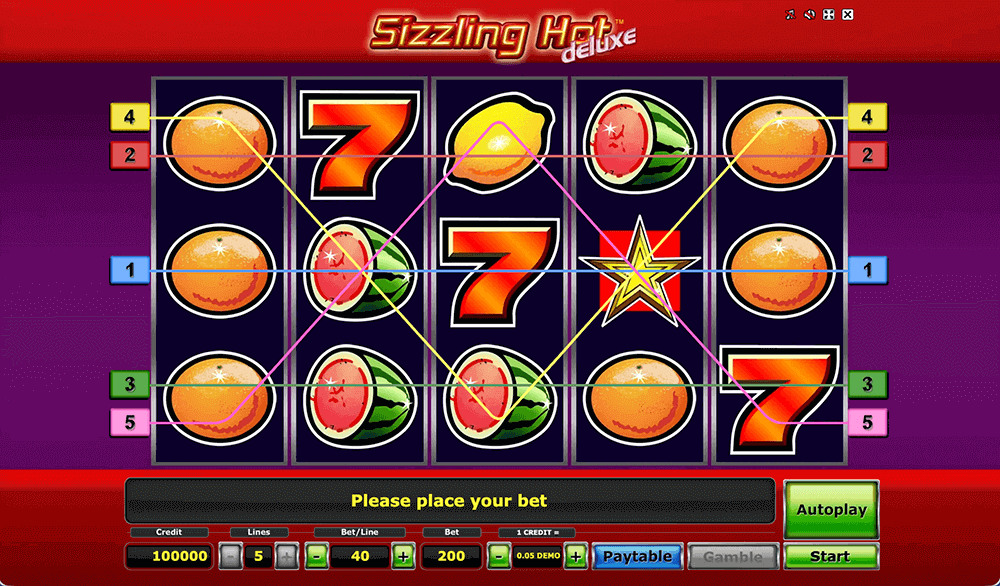 Графика слота Sizzling Hot Графика слота Sizzling Hot